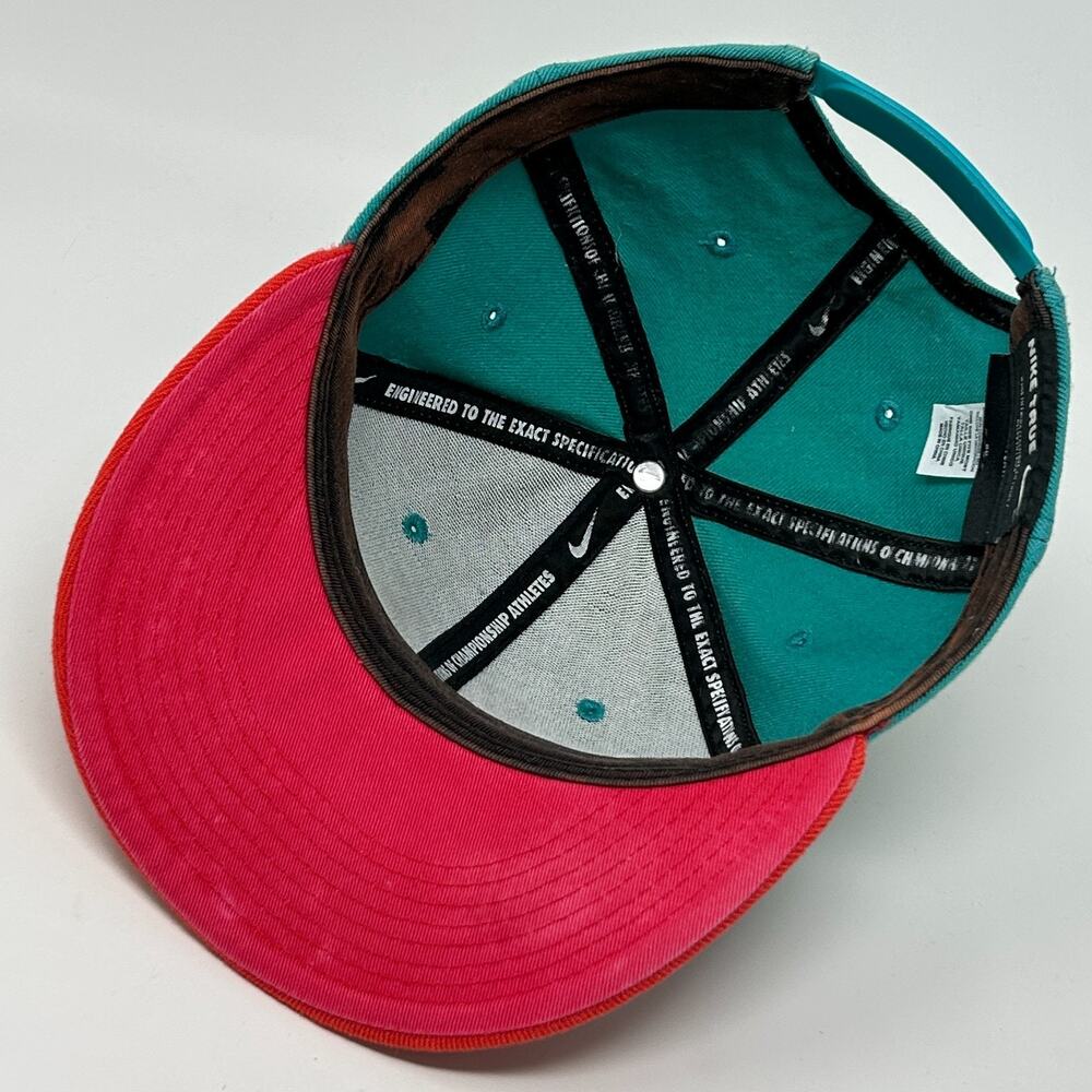 Nike True Swoosh Logo Wool Hat Baseball Cap Snapback 6 Panel Green - Picture 4 of 10